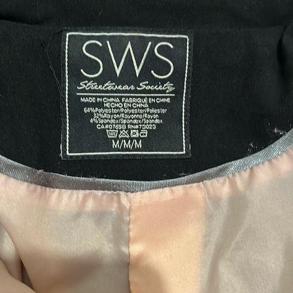 Streetwear Society Black Blazer Jacket - Picture 6 of 6